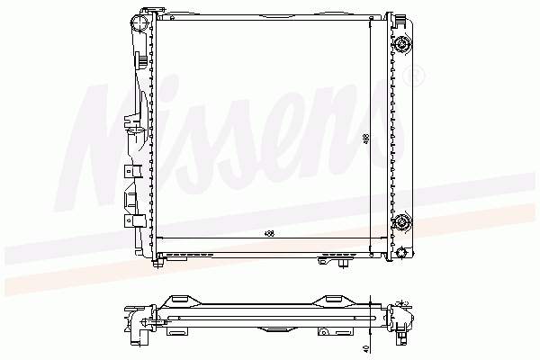 Radiador refrigeración del motor 62682A Nissens