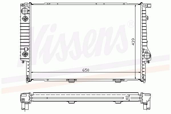 Radiador refrigeración del motor 60748A Nissens