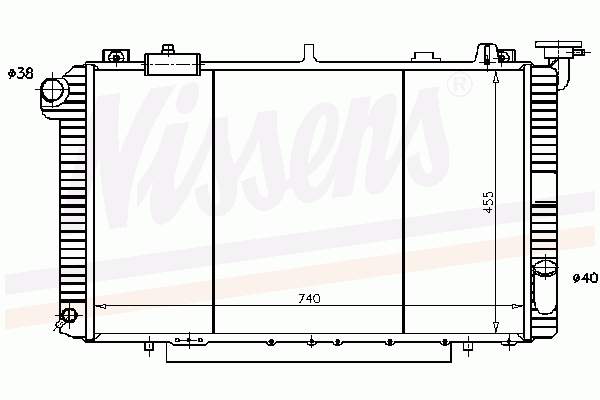 Radiador refrigeración del motor 62959 Nissens