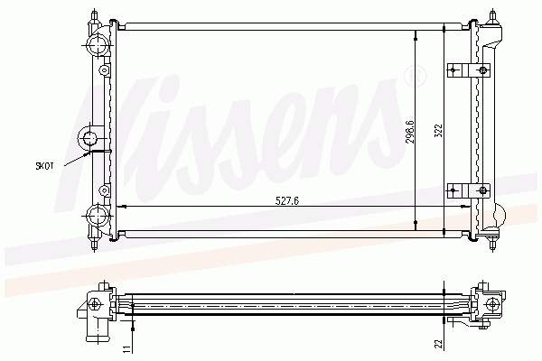 65173A Nissens radiador refrigeración del motor