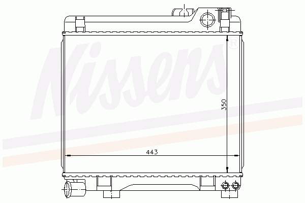 60653 Nissens radiador refrigeración del motor