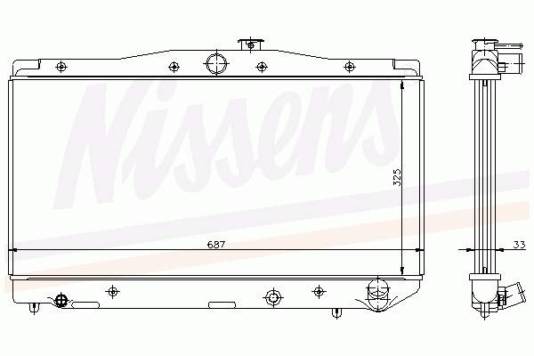 Radiador refrigeración del motor 64836 Nissens