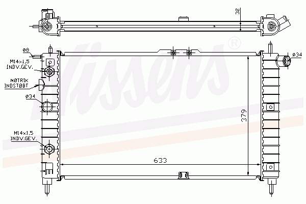 61652A Nissens radiador refrigeración del motor