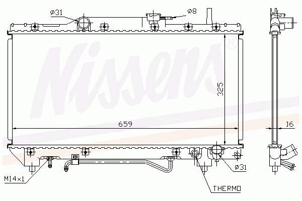 64802A Nissens radiador refrigeración del motor