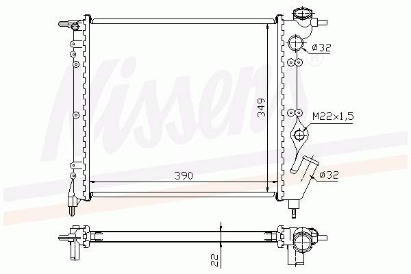 63929A Nissens radiador refrigeración del motor