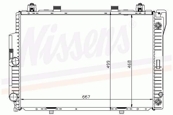 Radiador refrigeración del motor 62713A Nissens