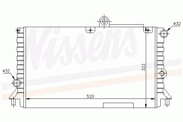 Radiador del motor 60032 Nissens