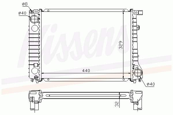 60797A Nissens radiador refrigeración del motor