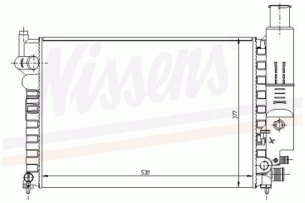 Radiador refrigeración del motor 61230 Nissens