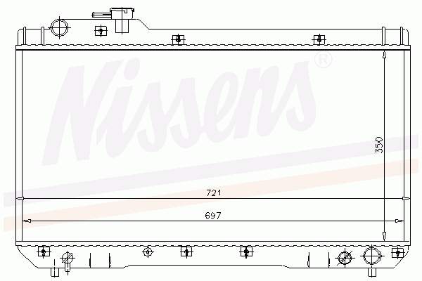 Radiador refrigeración del motor 64706 Nissens