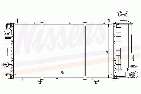 Radiador refrigeración del motor 61353 Nissens