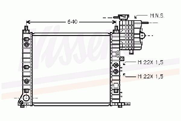 62655 Nissens radiador refrigeración del motor