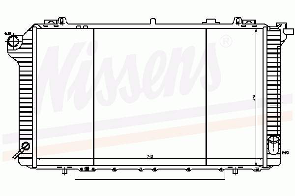 Radiador refrigeración del motor 62912 Nissens