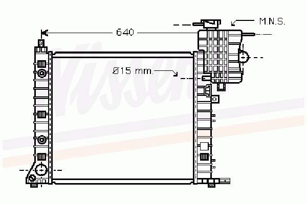 Radiador refrigeración del motor 62561 Nissens