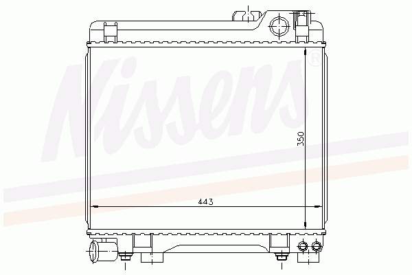 Radiador refrigeración del motor 60664 Nissens