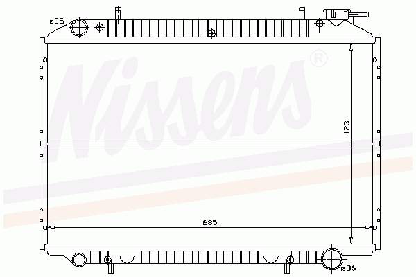 62983 Nissens radiador refrigeración del motor