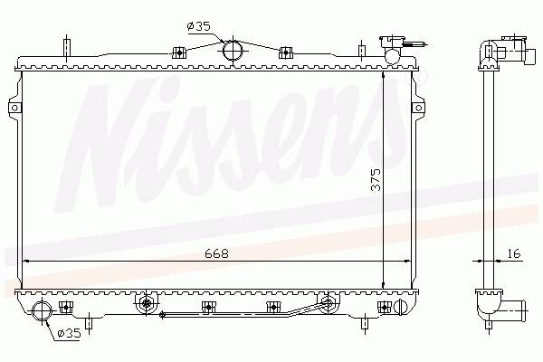 67000 Nissens radiador refrigeración del motor