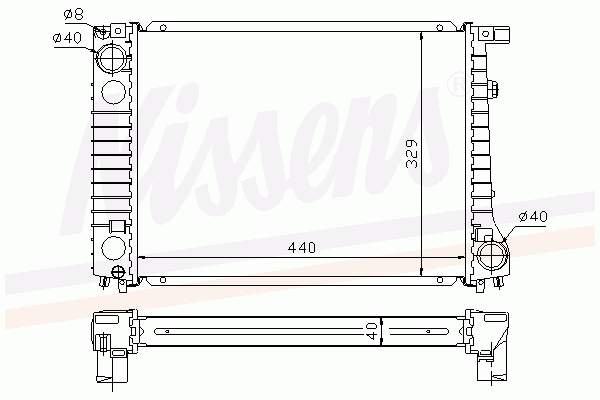 60799A Nissens radiador refrigeración del motor