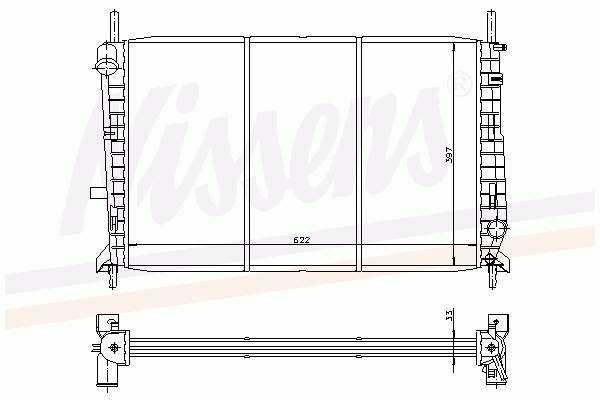 62332 Nissens radiador refrigeración del motor