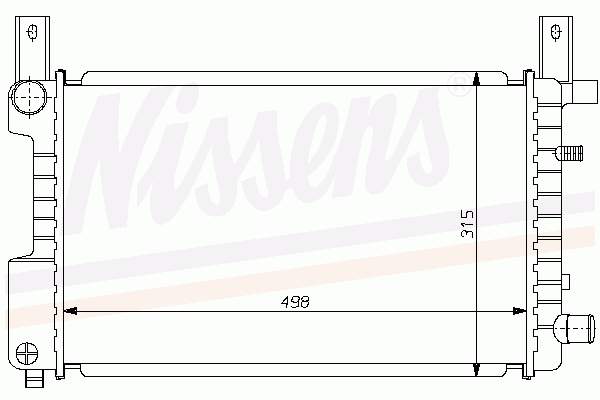 Radiador refrigeración del motor 62076A Nissens