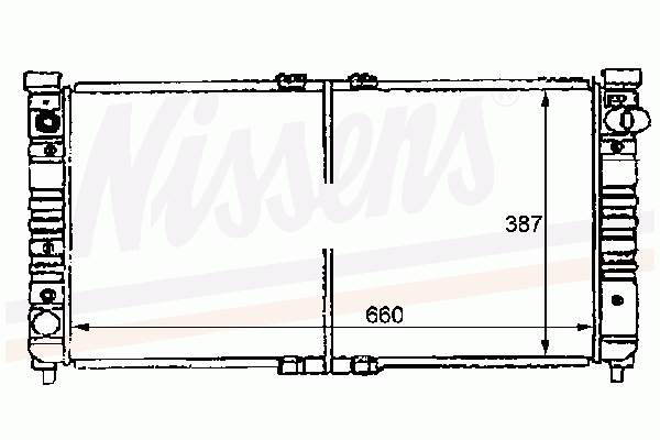 Radiador refrigeración del motor 62398 Nissens