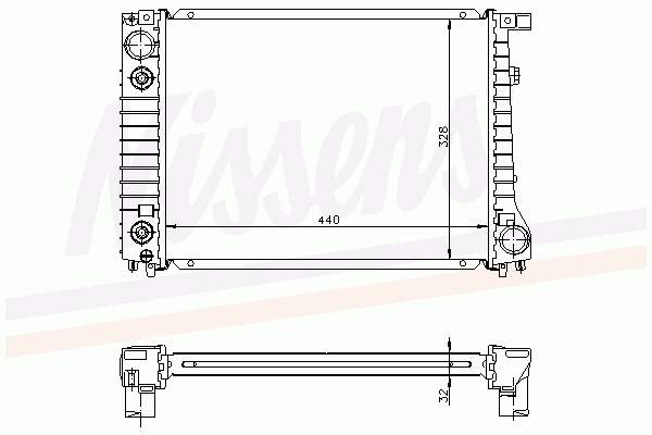 60796A Nissens radiador refrigeración del motor