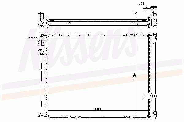 Radiador refrigeración del motor 63944A Nissens