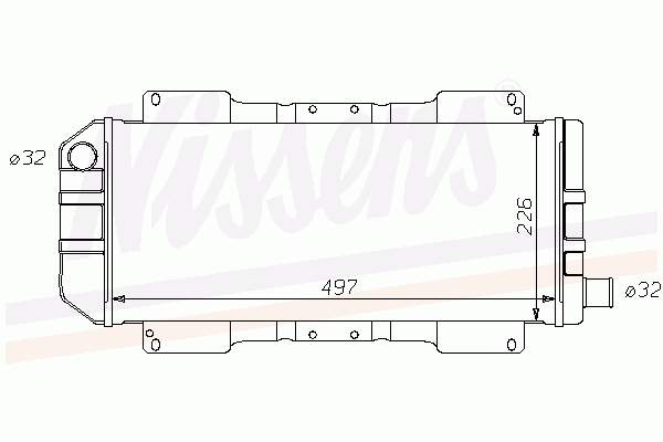 Radiador refrigeración del motor 62180 Nissens