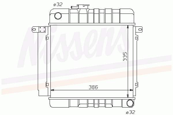 Radiador refrigeración del motor 60690 Nissens