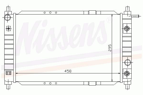 Radiador refrigeración del motor 61663 Nissens