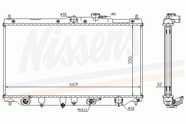 Radiador refrigeración del motor 62284A Nissens