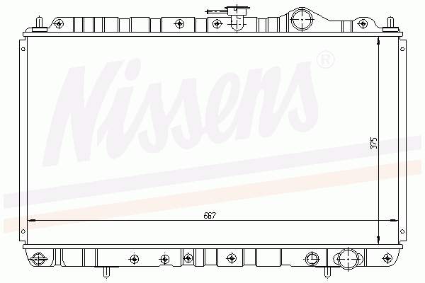 Radiador refrigeración del motor 62846 Nissens