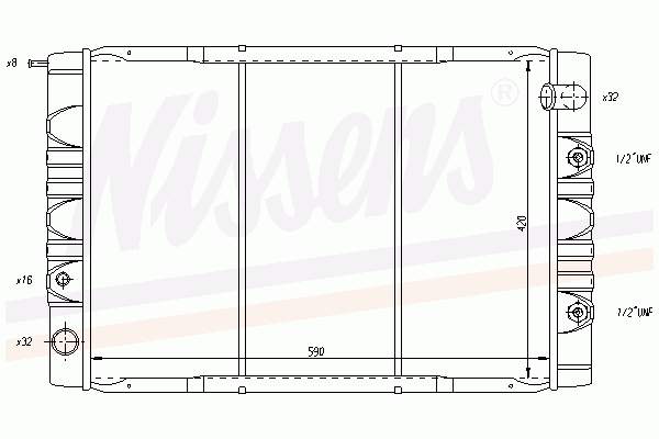 8601864 Volvo radiador refrigeración del motor