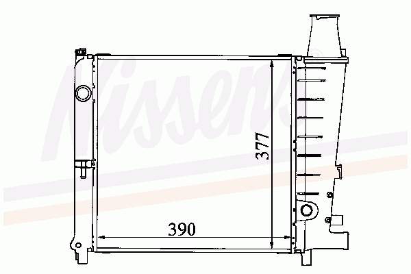 Radiador refrigeración del motor 63412 Nissens