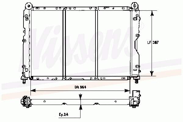 Radiador refrigeración del motor 60039 Nissens