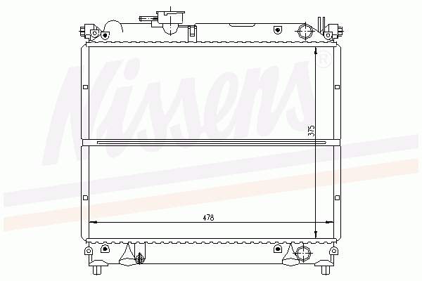 Radiador refrigeración del motor 64079 Nissens