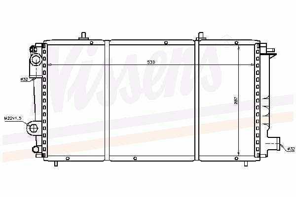 Radiador refrigeración del motor 61337 Nissens