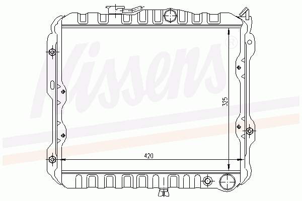 Radiador refrigeración del motor 62821 Nissens