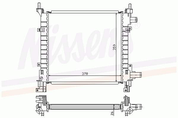 Radiador refrigeración del motor 62083A Nissens