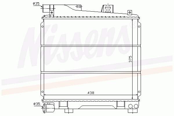 Radiador refrigeración del motor 60701 Nissens