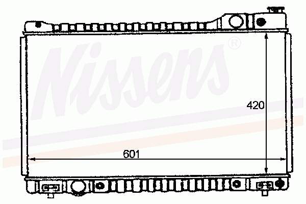 Radiador refrigeración del motor 62454 Nissens