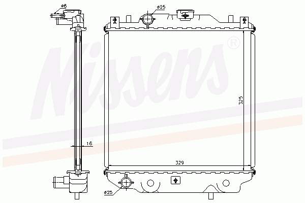 64174A Nissens radiador refrigeración del motor