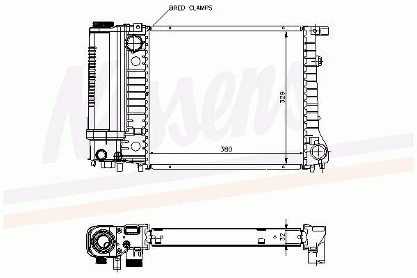 Radiador refrigeración del motor 60729A Nissens