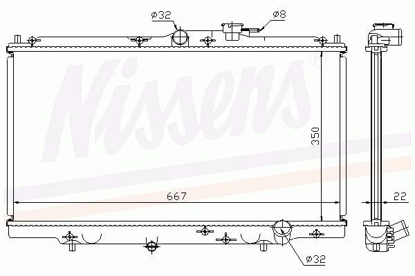 62258A Nissens radiador refrigeración del motor