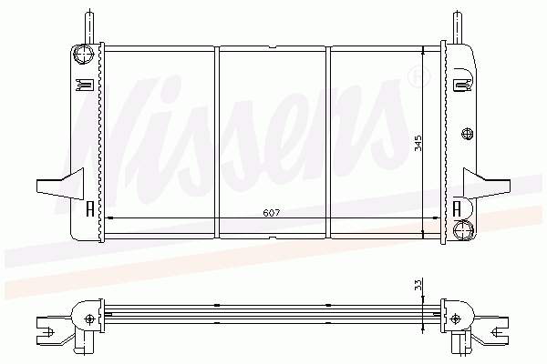 Radiador refrigeración del motor 62178 Nissens