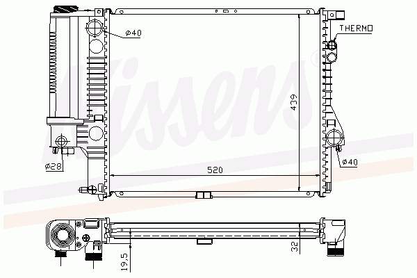 60607A Nissens radiador refrigeración del motor