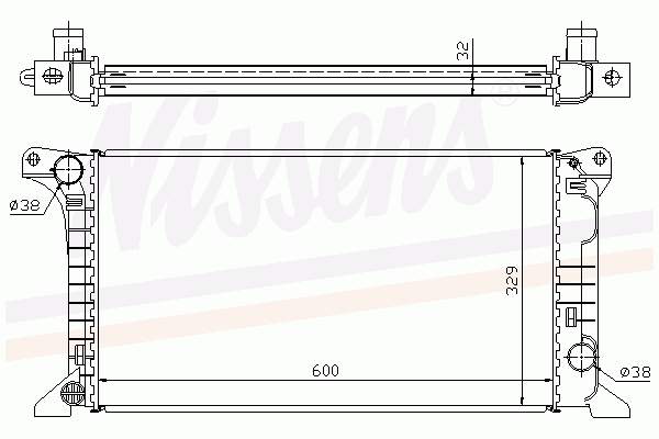 62369 Nissens radiador refrigeración del motor