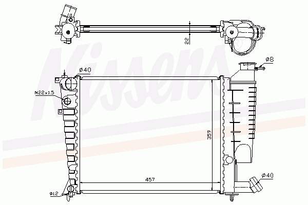 61367 Nissens radiador refrigeración del motor