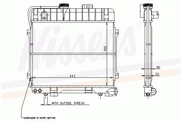 1152746 BMW radiador refrigeración del motor