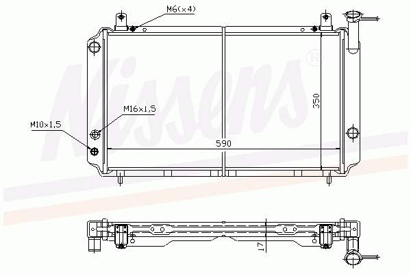 2141061A60 Nissan radiador refrigeración del motor